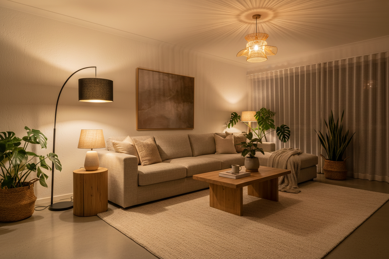 How to Layer Lighting in a Living Room on a Budget