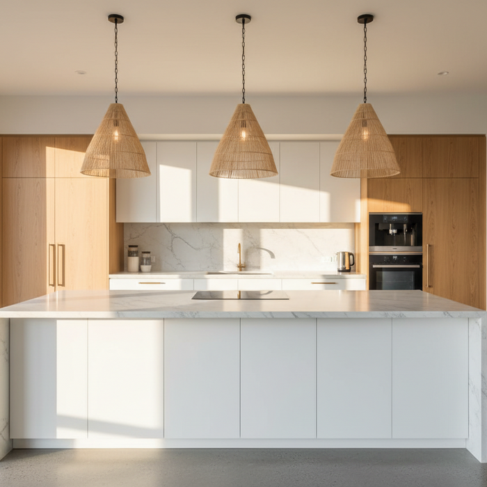How to Light a Kitchen Island (Pendant Sizing Guide)