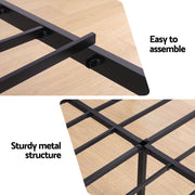 Artiss Bed Frame Queen Size with Charging Station WAVE - Lucendi Home