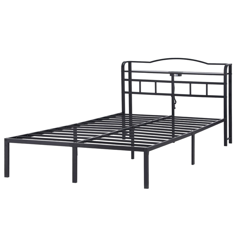 Artiss Bed Frame Queen Size with Charging Station WAVE - Lucendi Home