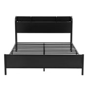 Artiss Bed Frame Queen Size with Storage Shelf Headboard Charging Station GRID - Lucendi Home