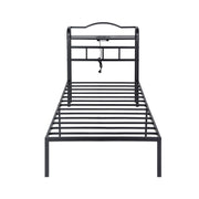 Artiss Bed Frame Single Size with Charging Station WAVE - Lucendi Home