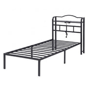 Artiss Bed Frame Single Size with Charging Station WAVE - Lucendi Home