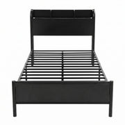 Artiss Bed Frame Single Size with Storage Shelf Headboard Charging Station GRID - Lucendi Home