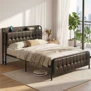 Artiss Double Bed Frame with Storage Headboard SAA Certified Charging Station - Lucendi Home