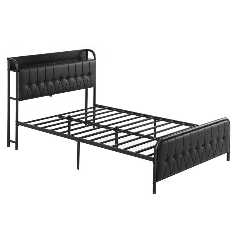 Artiss Double Bed Frame with Storage Headboard SAA Certified Charging Station - Lucendi Home