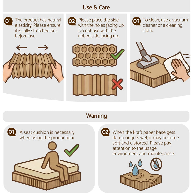 Artiss Folding Kraft Paper Bed Frame with Mattress and Pillow 300kg Capacity 200x60cm - Lucendi Home