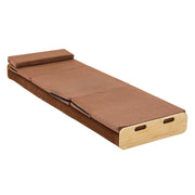 Artiss Folding Kraft Paper Bed Frame with Mattress and Pillow 300kg Capacity 200x60cm - Lucendi Home
