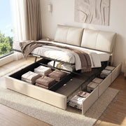 Artiss King Bed Frame Gas Lift Storage 3 Drawers Adjustable Headboard Platform Base - Lucendi Home