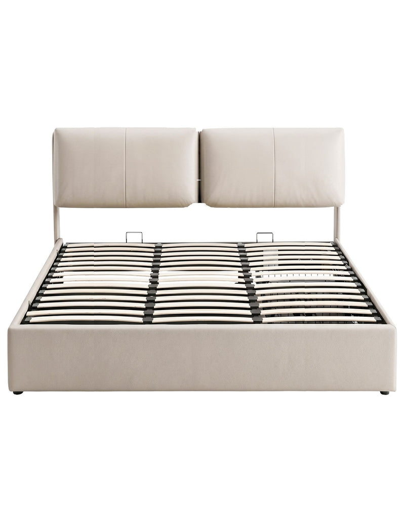 Artiss King Bed Frame Gas Lift Storage 3 Drawers Adjustable Headboard Platform Base - Lucendi Home