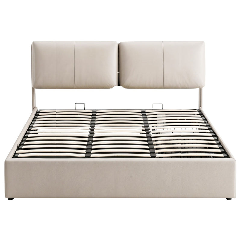 Artiss King Bed Frame Gas Lift Storage 3 Drawers Adjustable Headboard Platform Base - Lucendi Home