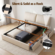 Artiss King Bed Frame Gas Lift Storage 3 Drawers Adjustable Headboard Platform Base - Lucendi Home