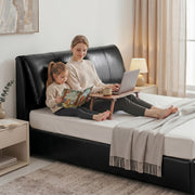 Artiss King Bed Frame Gas Lift Storage 3 Drawers Adjustable Headboard Platform Bed Black - Lucendi Home