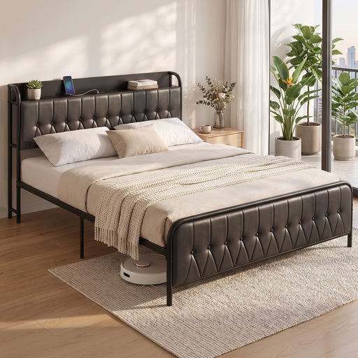 Artiss King Bed Frame with Storage Headboard SAA Certified Charging Station - Lucendi Home