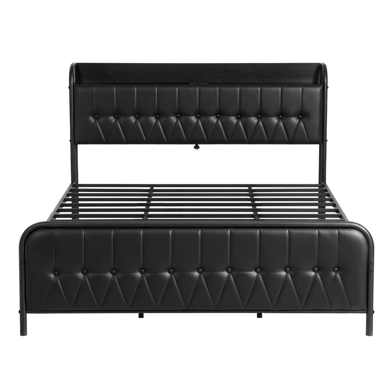 Artiss King Bed Frame with Storage Headboard SAA Certified Charging Station - Lucendi Home