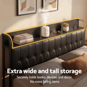 Artiss King Bed Frame with Storage Headboard SAA Certified Charging Station - Lucendi Home