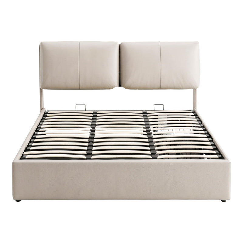 Artiss Queen Bed Frame Gas Lift Storage 3 Drawers Adjustable Headboard Platform Base - Lucendi Home