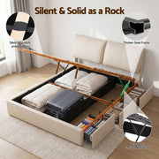 Artiss Queen Bed Frame Gas Lift Storage 3 Drawers Adjustable Headboard Platform Base - Lucendi Home