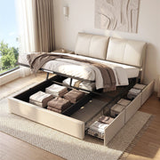 Artiss Queen Bed Frame Gas Lift Storage 3 Drawers Adjustable Headboard Platform Base - Lucendi Home