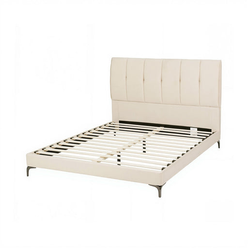 Artiss Queen Bed Frame Upholstered Platform Bed with Tufted Headboard 300kg Support - Lucendi Home