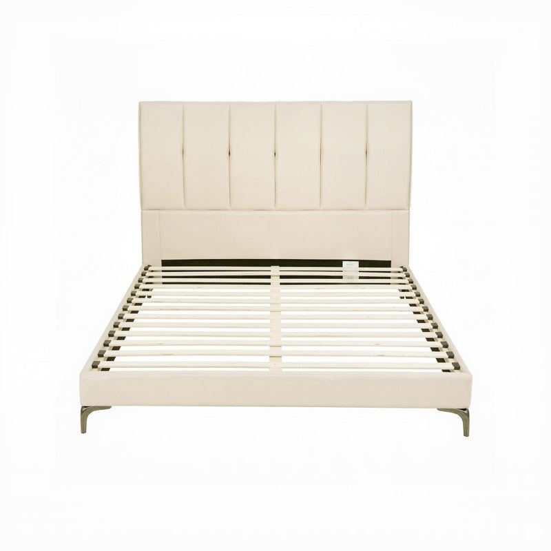 Artiss Queen Bed Frame Upholstered Platform Bed with Tufted Headboard 300kg Support - Lucendi Home