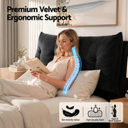 Artiss Queen Bed Frame with Horizontal Gas Lift Storage with LED Light USB Type-C Charging Station Black Velvet - Lucendi Home