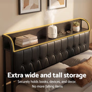 Artiss Queen Bed Frame with Storage Headboard SAA Certified Charging Station - Lucendi Home