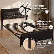 Artiss Queen Bed Frame with Storage Headboard SAA Certified Charging Station - Lucendi Home