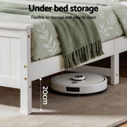 Artiss Queen Bed Frame with Storage Headboard and Footboard Wooden Bed Base White - Lucendi Home