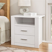 Artiss Queen Bed Frame with Storage and Bedside Table Set Boucle Fabric Gas Lift Bed Base 2-Drawer Nightstand - Lucendi Home