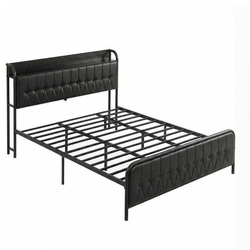 Artiss King Bed Frame with Storage Headboard SAA Certified Charging Station