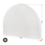 Boucle Fabric Headboard Double 154cm - Semi-Round No-Assembly Backrest - Lucendi Home