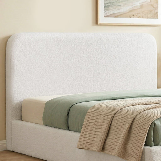 Boucle Fabric Headboard Double 155cm - No-Assembly Vacuum Compressed Backrest - Lucendi Home
