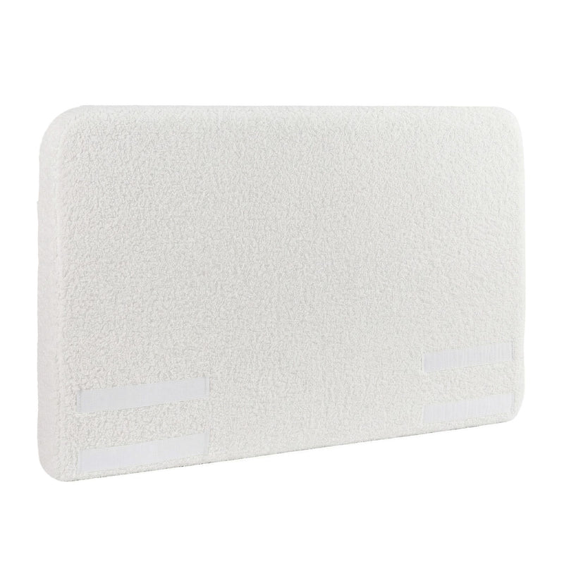 Boucle Fabric Headboard Double 155cm - No-Assembly Vacuum Compressed Backrest - Lucendi Home