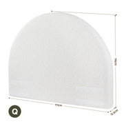 Boucle Fabric Headboard Queen 171cm - Semi-Round No-Assembly Backrest - Lucendi Home