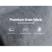Dark Grey Velvet Bedhead Double - Sala Plush Panel Headboard - Lucendi Home