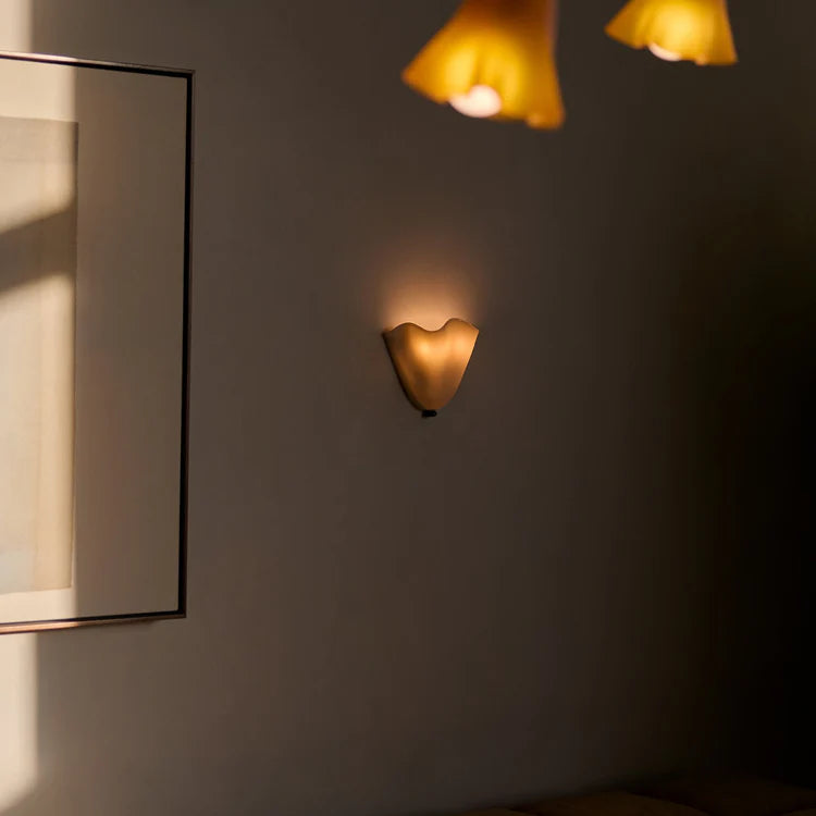 Odette French Retro Glass Skirt Wall Sconce – Classical Warm Light Wall Lamp