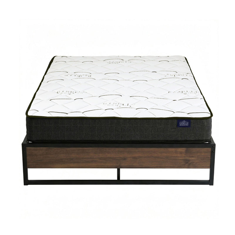 Giselle Double Mattress 16cm and Artiss Metal Bed Frame Set for Guest Rooms Studios