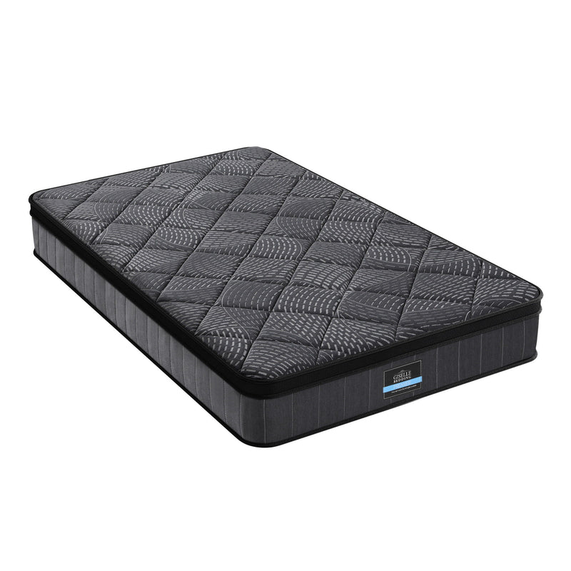 Giselle Bedding Single Mattress 25cm Pocket Spring Latex Euro Top Medium Firm Bed
