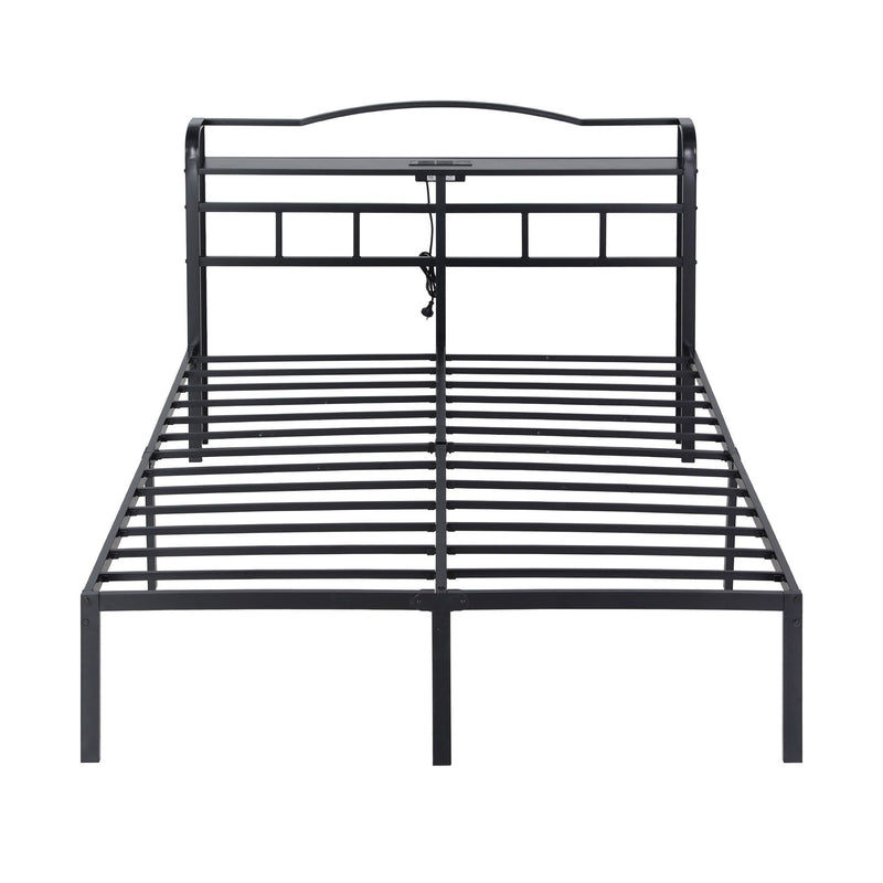 Artiss Bed Frame Queen Size with Charging Station WAVE