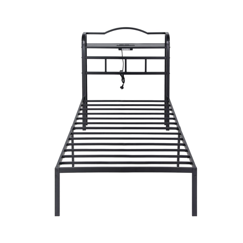 Artiss Bed Frame Single Size with Charging Station WAVE