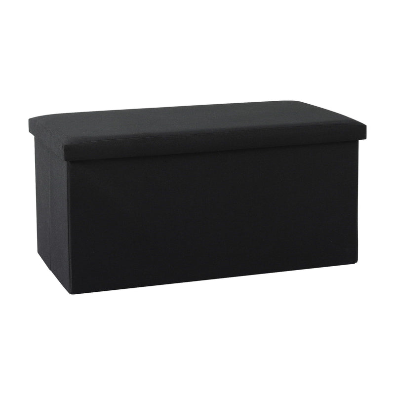 Artiss Storage Ottoman Bench Folding Blanket Box Toy Organiser Foot Stool Black
