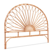 Rattan Bedhead Queen Pine - MARI Tall Statement Boho Headboard - Lucendi Home