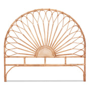 Rattan Bedhead Queen Pine - MARI Tall Statement Boho Headboard - Lucendi Home