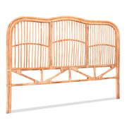 Rattan Bedhead Queen Pine - NERO Round Edge Boho Headboard - Lucendi Home