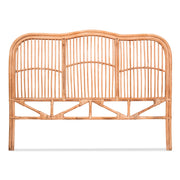Rattan Bedhead Queen Pine - NERO Round Edge Boho Headboard - Lucendi Home