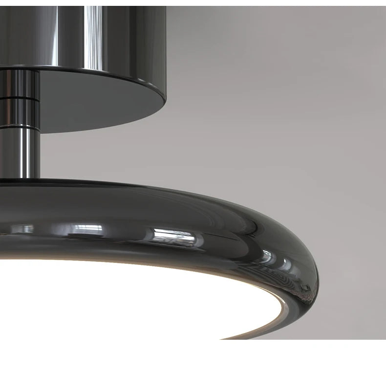 Modern Minimalist Ceiling Light – Black & Silver