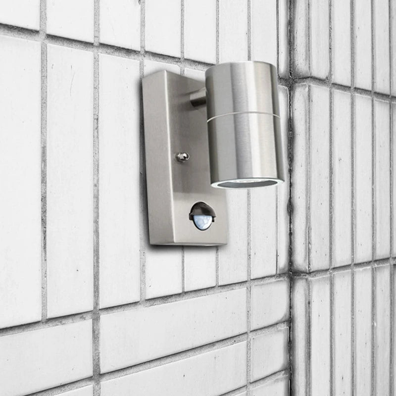 Apex Modern Motion Sensor Wall Sconce – Intelligent PIR Stainless Steel Outdoor Light