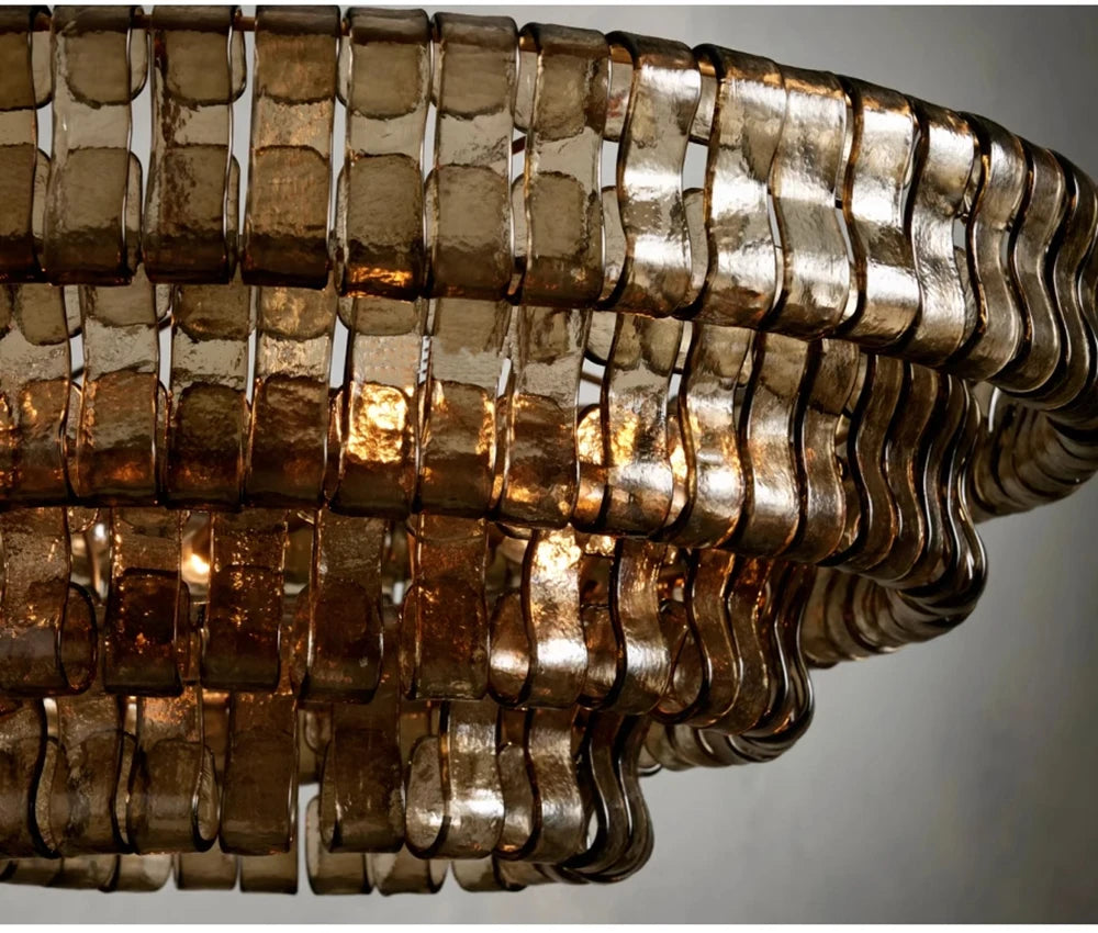 Aurelia 4-Tier Crystal Fringe Chandelier – Grand Modern Luxury Parlor Light