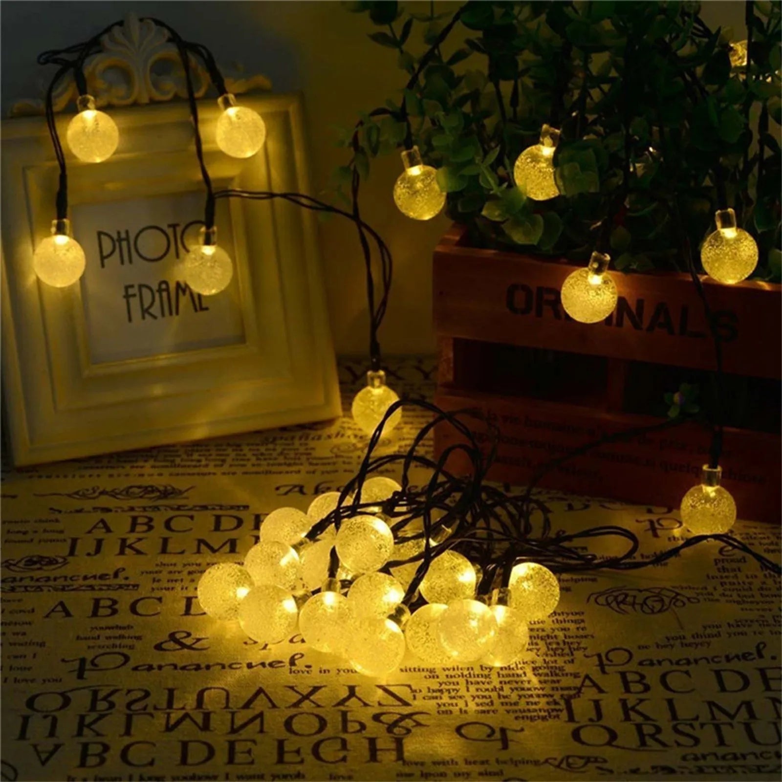 Solar Sparkle Fairy String Lights – 12m Outdoor Waterproof LED Holiday Wire
